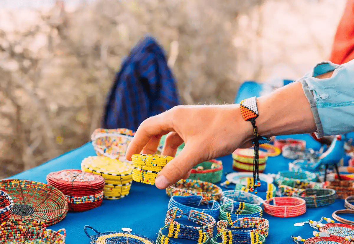 Bracelets crafts in a table August