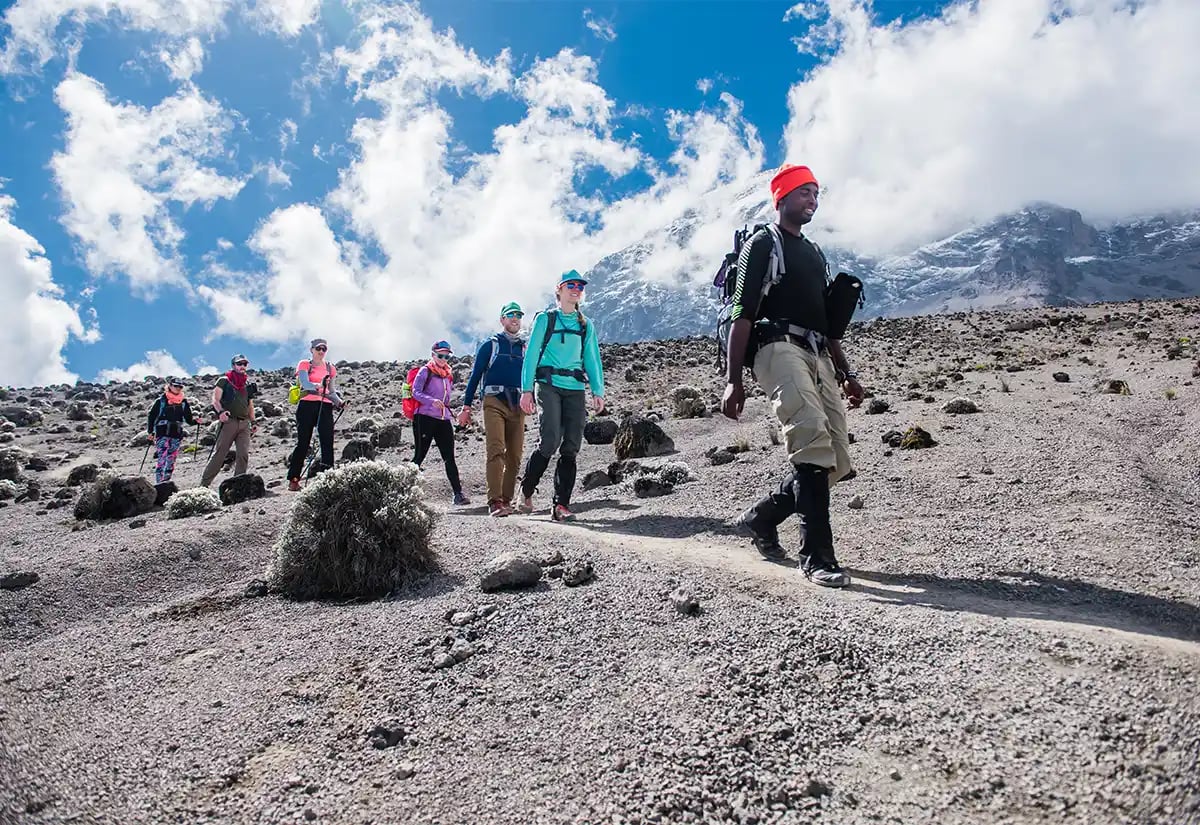 People hiking in Kilimanjaro July