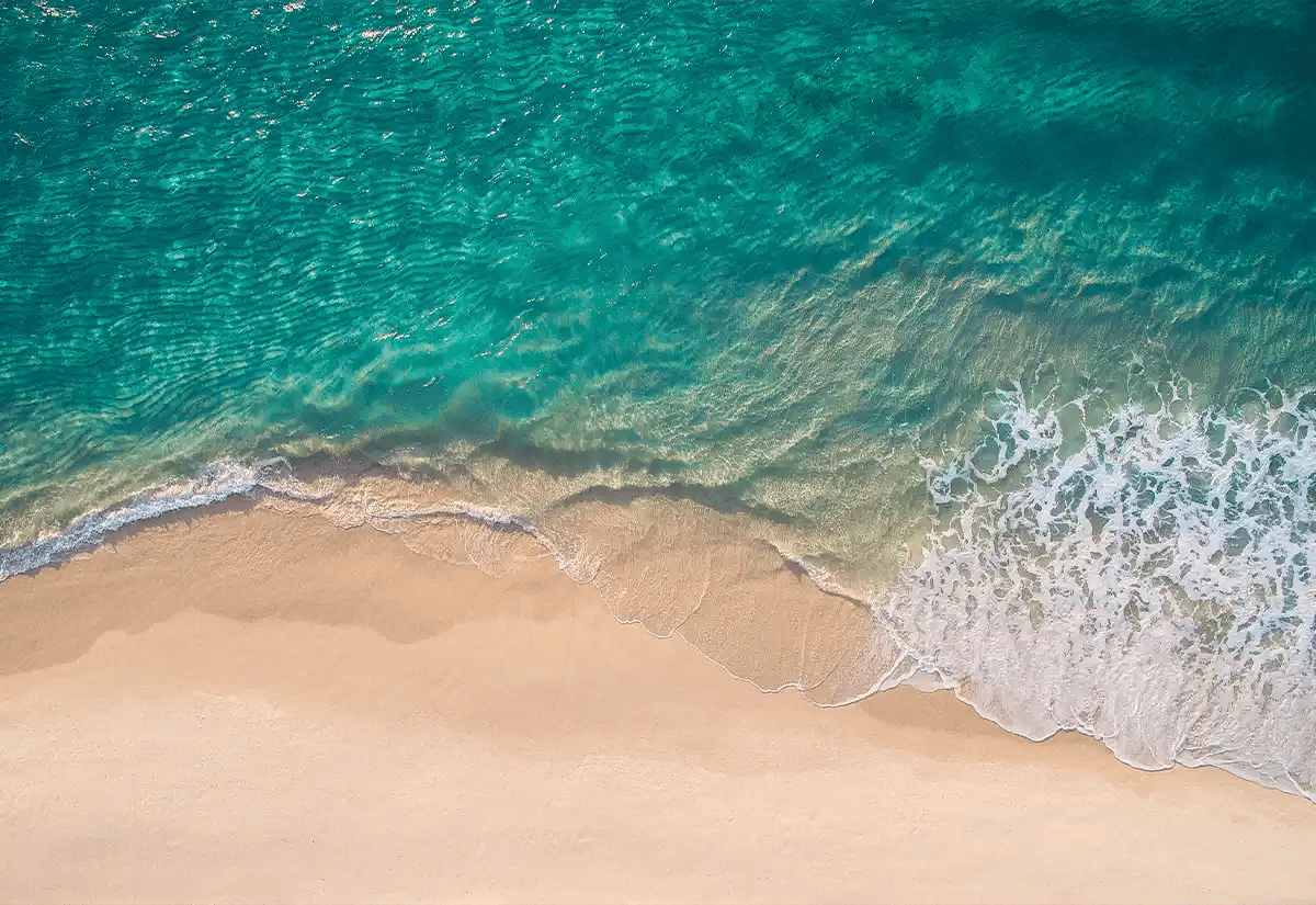 Aerial view of a beach March